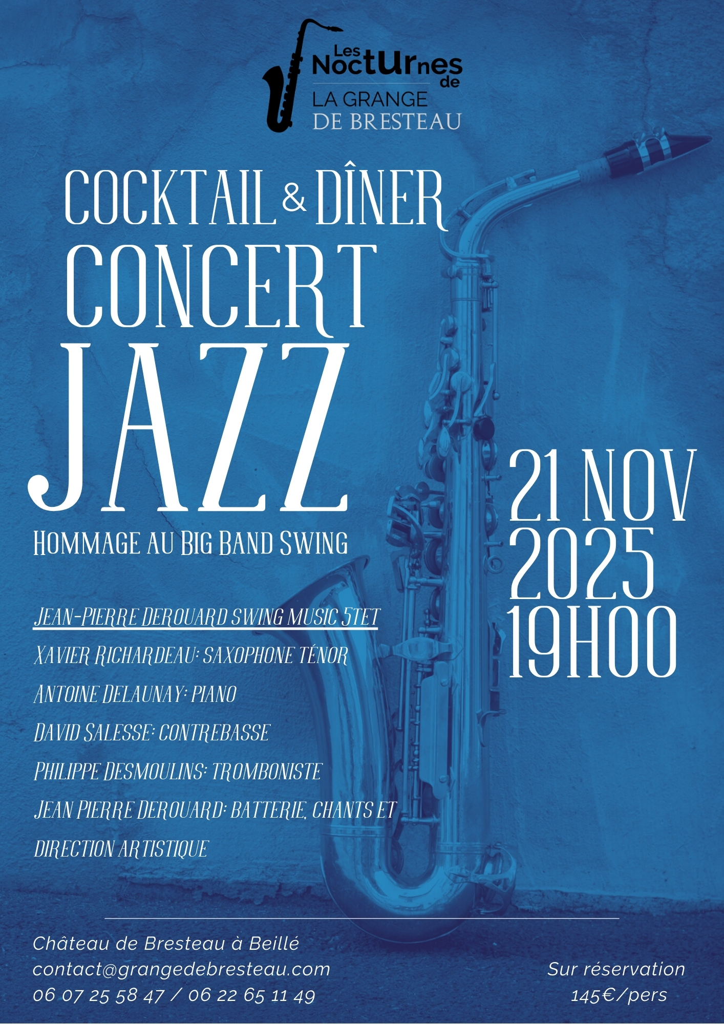 Dîner-concert Jazz La Grange de Bresteau